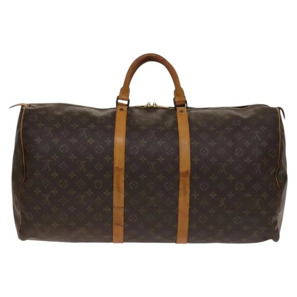 LOUIS VUITTON Monogram Keepall 60 Boston Bag M41422 LV Auth 140746 - Picture 3 of 16